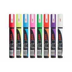 Жидкие маркеры Uni-Ball PWE-5M Разноцветный 8 штук цена и информация | Принадлежности для рисования, лепки | hansapost.ee