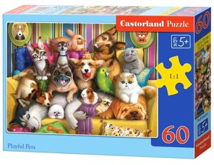 Pusle Castorland, 60 tk, Playful Pets hind ja info | Pusled lastele ja täiskasvanutele | hansapost.ee