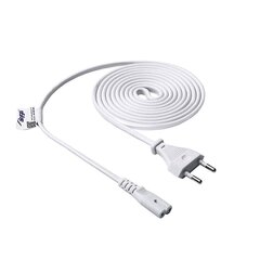 Akyga power cable for notebook AK-RD-06A Eight CCA CEE 7/16 / IEC C7 1.5 m white hind ja info | Mobiiltelefonide kaablid | hansapost.ee