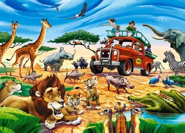Pusle Castorland, 180 tk, Safari Adventure цена и информация | Pusled lastele ja täiskasvanutele | hansapost.ee