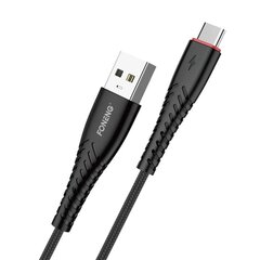 Foneng Кабель Foneng X15 USB-USB-C, 2,4 А, 1,2 м (черный) цена и информация | Кабели для телефонов | hansapost.ee