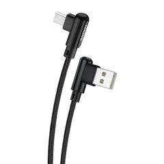 Foneng Foneng X70 Угловой кабель USB-USB-C, 3A, 1 м (черный) цена и информация | Кабели для телефонов | hansapost.ee