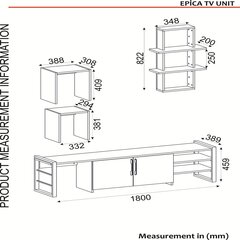 Секция Kalune Design Epica, коричневая/черная цена и информация | Секции | hansapost.ee