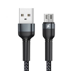 Cable USB Micro Remax Jany Alloy, 1m, 2.4A (black) цена и информация | Кабели для телефонов | hansapost.ee