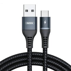 Cable USB-C Remax Colorful Light, 1m, 2.4A (black) цена и информация | Кабели для телефонов | hansapost.ee