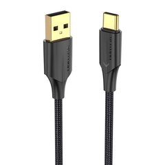 Зарядный кабель USB 2.0 на USB-C Vention CTFBF LED 3A, 1 м (черный) цена и информация | Кабели для телефонов | hansapost.ee