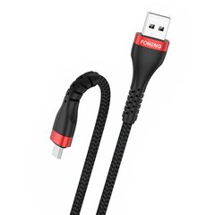 Кабель Foneng X82 3A USB-Micro USB, 1 м (черный) цена и информация | Borofone 43757-uniw | hansapost.ee