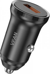 Vipfan C02 car charger, USB, 18W, Quick Charge 3.0 (black) hind ja info | Laadijad mobiiltelefonidele | hansapost.ee