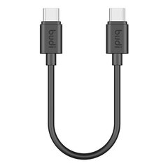 USB cable Budi 65W 25cm (black) цена и информация | Зарядные устройства для телефонов | hansapost.ee