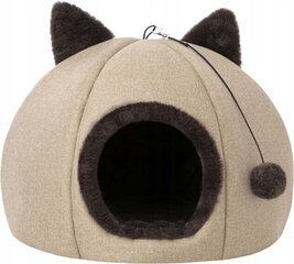 Лежак-домик для животного Doggy Kitty Head, 45х45 см, бежевый цвет цена и информация | Лежаки, домики | hansapost.ee