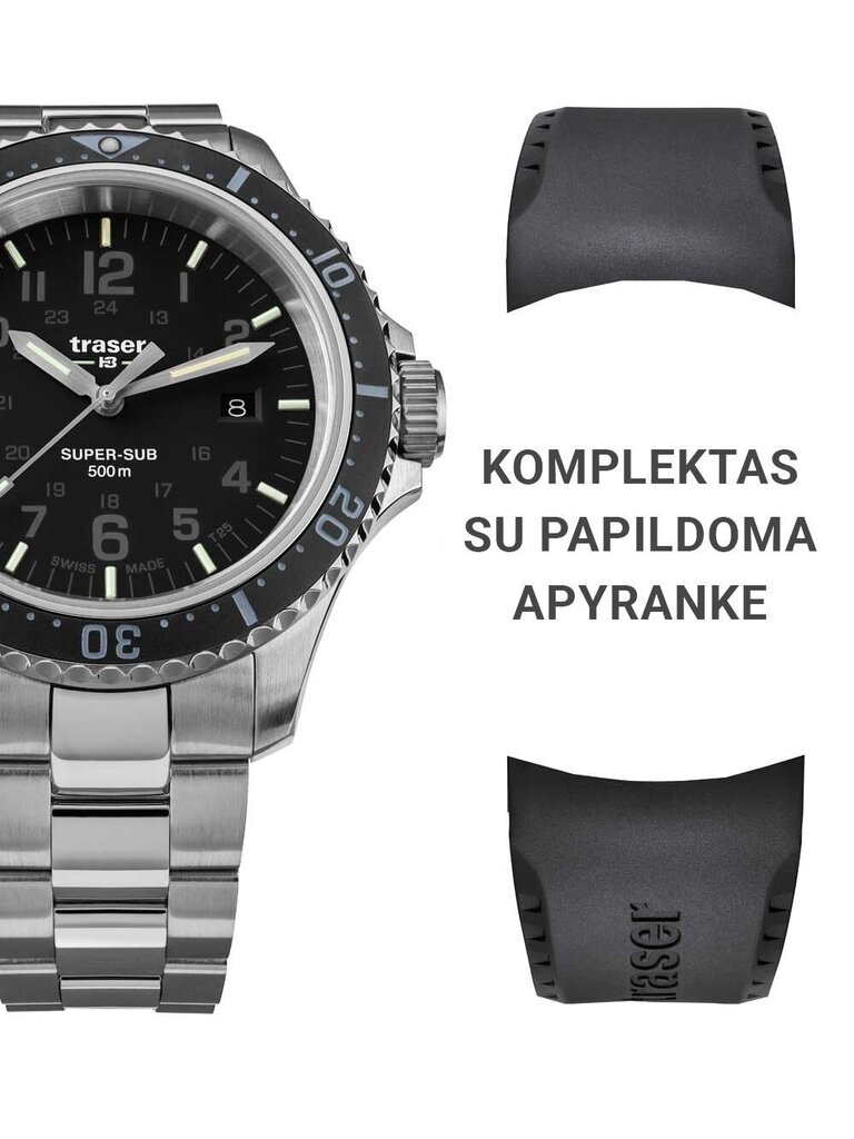 Meeste Käekell Traser P67 Officer Pro Gunmetal Black цена и информация | Käekellad meestele | hansapost.ee