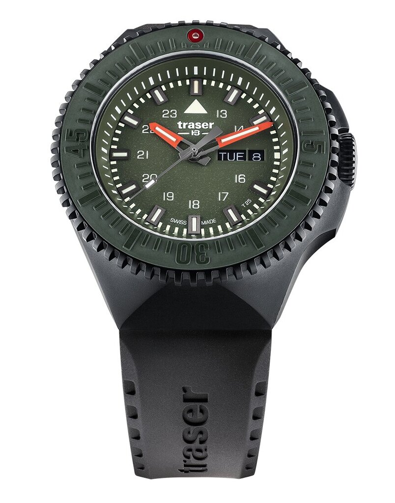 Meeste Käekell Traser P69 Black Stealth Green цена и информация | Käekellad meestele | hansapost.ee