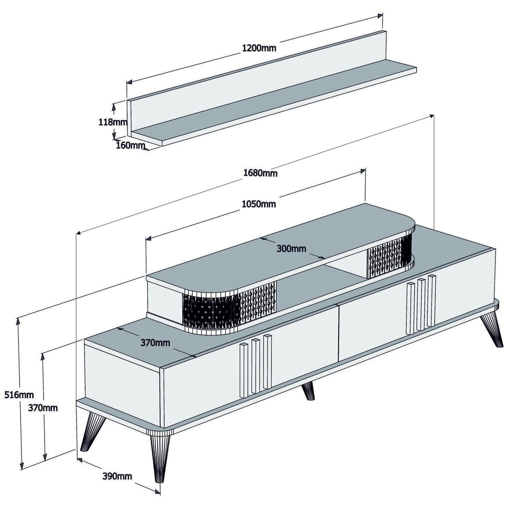 Elutoamööbli komplekt Kalune Design 845(XXX), valge цена и информация | Sektsioonkapid | hansapost.ee