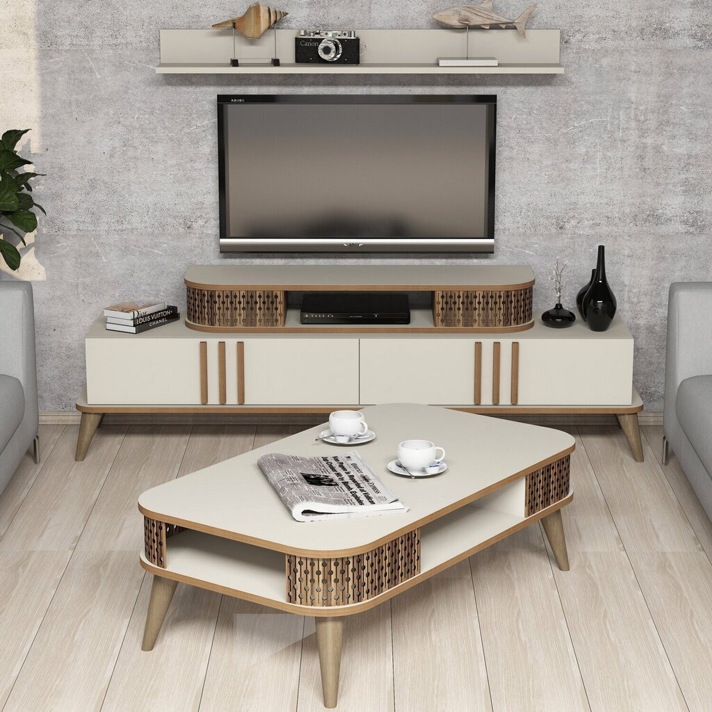 Elutoamööbli komplekt Kalune Design 845(I), valge hind ja info | Sektsioonkapid | hansapost.ee