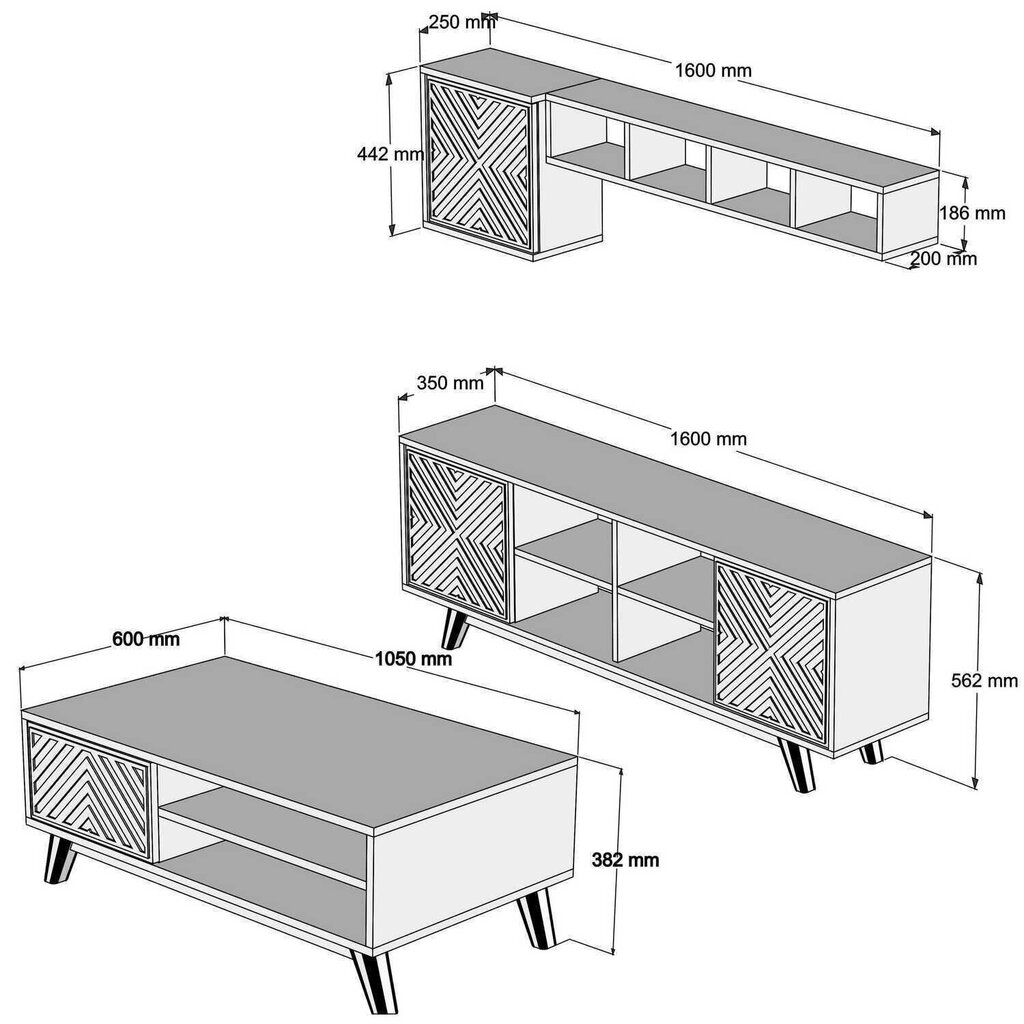 Elutoamööbli komplekt Kalune Design 845(XX), pruun hind ja info | Sektsioonkapid | hansapost.ee