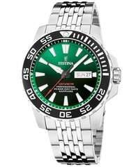 Meeste käekell Festina Diver Professional Stainless Steel Green hind ja info | Käekellad meestele | hansapost.ee