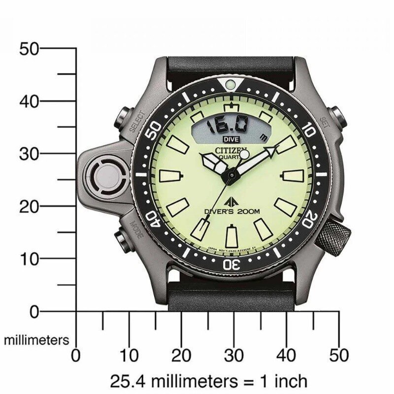 Käekell meestele Citizen Eco-Drive Promaster Aqualand JP2007-17W JP2007-17W hind ja info | Käekellad meestele | hansapost.ee