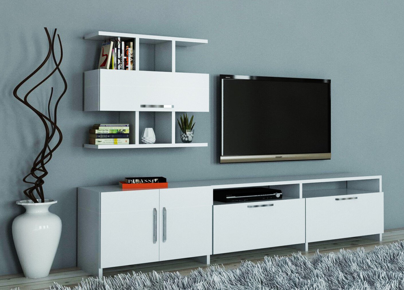 Elutoamööbli komplekt Kalune Design 745, valge hind ja info | Sektsioonkapid | hansapost.ee