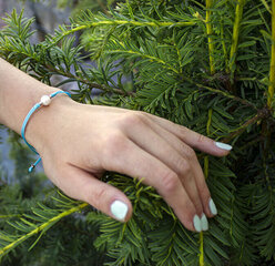Beneto Кружевной синий браслет каббала с настоящим жемчугом AGB567 цена и информация | Женские браслеты | hansapost.ee