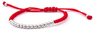 Beneto Красный браслет каббала с серебряными бусинами AGB574 цена и информация | Женские браслеты | hansapost.ee