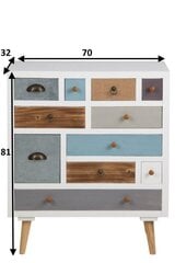 Комод Thais 11, белый/синий/серый цена и информация | Комоды | hansapost.ee