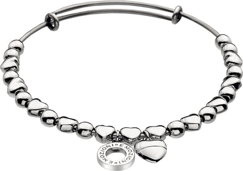 Terasest käevõru naistele Hot Diamonds Emozioni Silver Heart Bangle DC094 цена и информация | Käeketid ja käevõrud | hansapost.ee