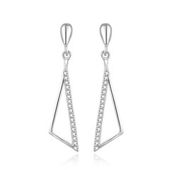 Роскошные серебряные серьги с прозрачными цирконами Beneto AGUP2361L цена и информация | Серьги | hansapost.ee