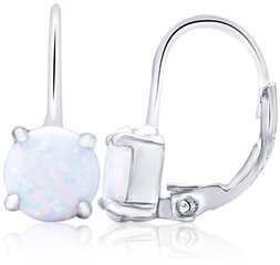 Beneto Ilusad hõbekõrvarõngad sünteetiliste opaalidega AGUC2254 hind ja info | Kõrvarõngad | hansapost.ee