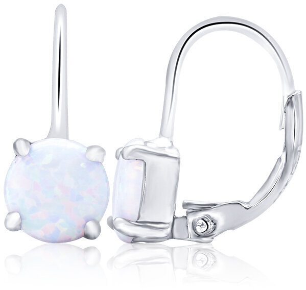 Beneto Ilusad hõbekõrvarõngad sünteetiliste opaalidega AGUC2254 hind ja info | Kõrvarõngad | hansapost.ee