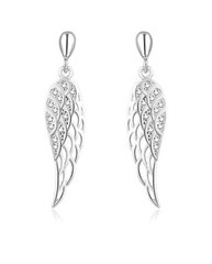 Красивые серебряные серьги Beneto Крылья ангела AGUP2360L цена и информация | Серьги | hansapost.ee