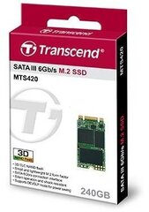 Transcend MTS420 240GB SATA3 (TS240GMTS420S) цена и информация | Внутренние жёсткие диски (HDD, SSD, Hybrid) | hansapost.ee
