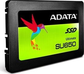 ADATA 240GB 2,5" SATA SSD Ultimate SU650 цена и информация | Внутренние жёсткие диски (HDD, SSD, Hybrid) | hansapost.ee