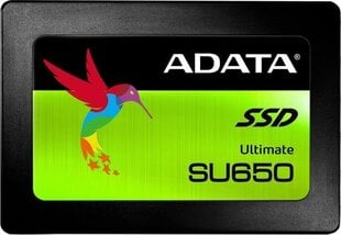 ADATA 240GB 2,5" SATA SSD Ultimate SU650 цена и информация | Внутренние жёсткие диски (HDD, SSD, Hybrid) | hansapost.ee