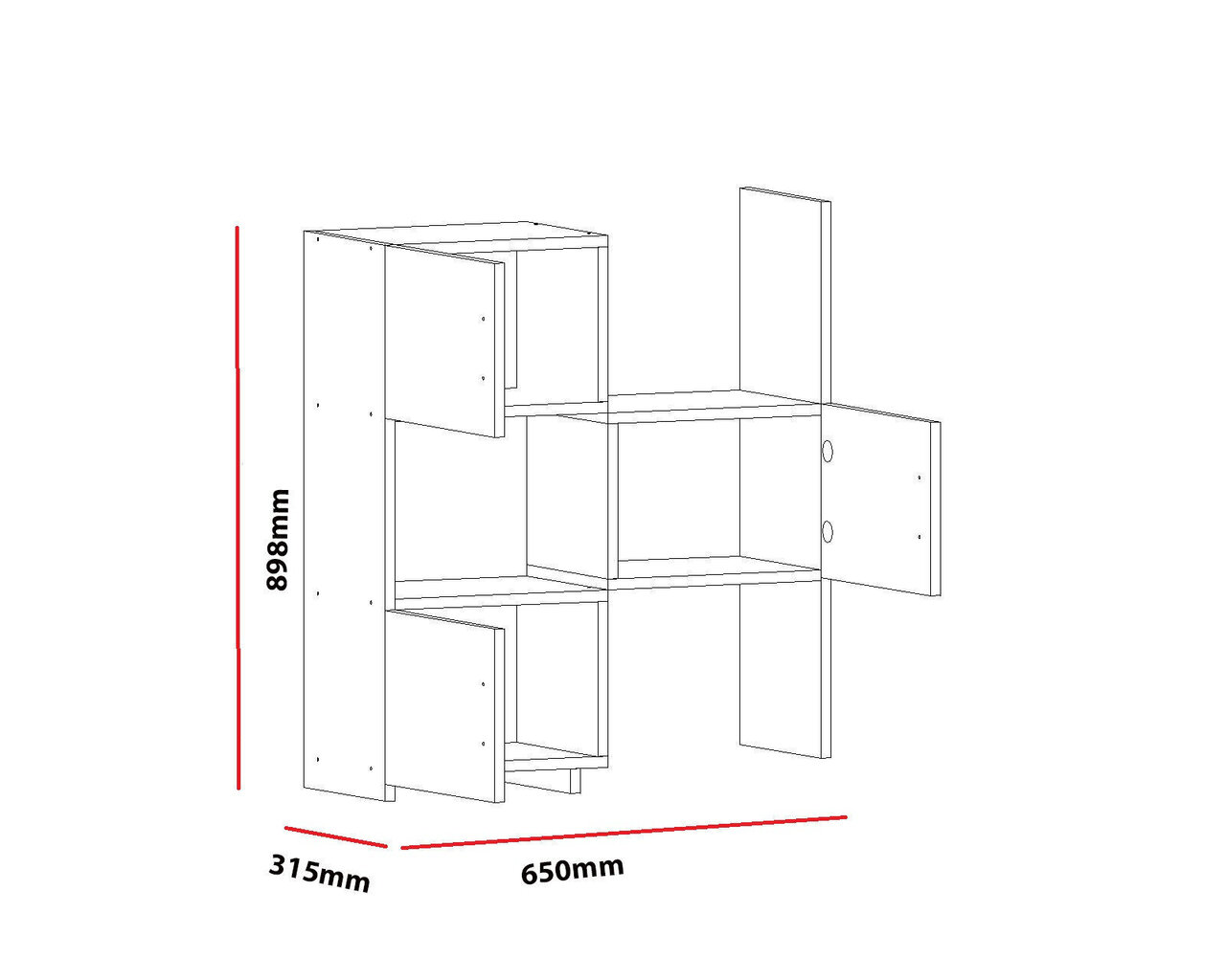 Kummut Kalune Design 788, 89,8 cm, valge hind ja info | Kummutid | hansapost.ee