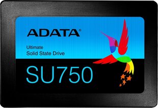 Твердотельный накопитель ADATA SU750 256 ГБ, интерфейс SSD SATA, скорость записи 520 МБ/с, скорость чтения 550 МБ/с цена и информация | Внутренние жёсткие диски (HDD, SSD, Hybrid) | hansapost.ee