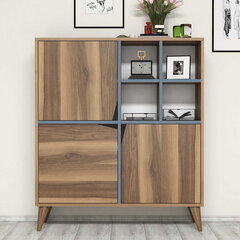 Комод Kalune Design 845, 115 см, коричневый/синий цена и информация | Комоды | hansapost.ee