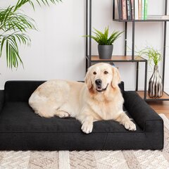 Лежак Doggy Glamour, L 78x53 см, черный цена и информация | Лежаки, домики | hansapost.ee