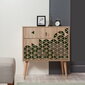 Kummut Kalune Design Dresser 3429, tamme värv/roheline цена и информация | Kummutid | hansapost.ee