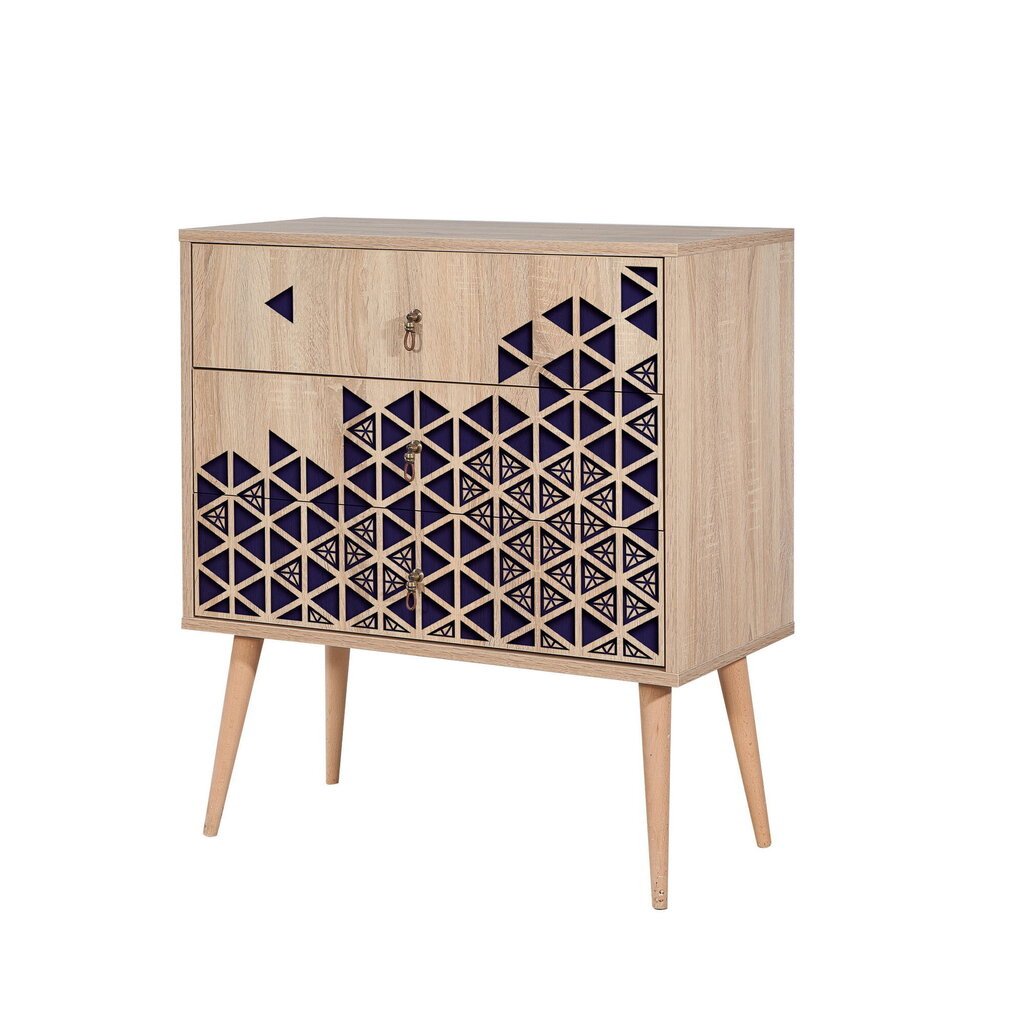 Kummut Kalune Design Dresser 3431, tamme värv/lilla hind ja info | Kummutid | hansapost.ee