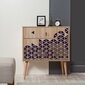 Kummut Kalune Design Dresser 3431, tamme värv/lilla hind ja info | Kummutid | hansapost.ee