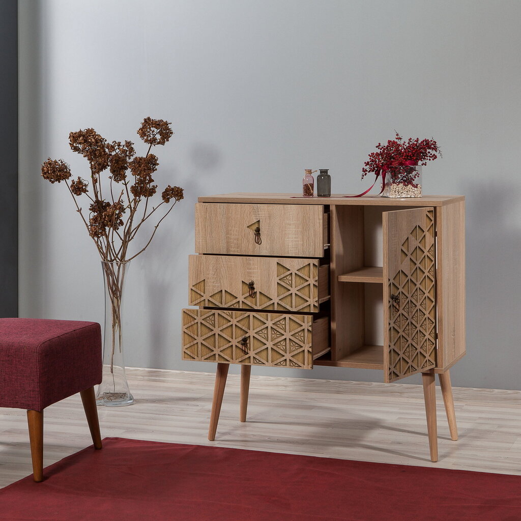Kummut Kalune Design Dresser 3440, tamme värvi цена и информация | Kummutid | hansapost.ee