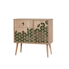 Kummut Kalune Design Dresser 3441, tamme värv/roheline цена и информация | Комоды | hansapost.ee