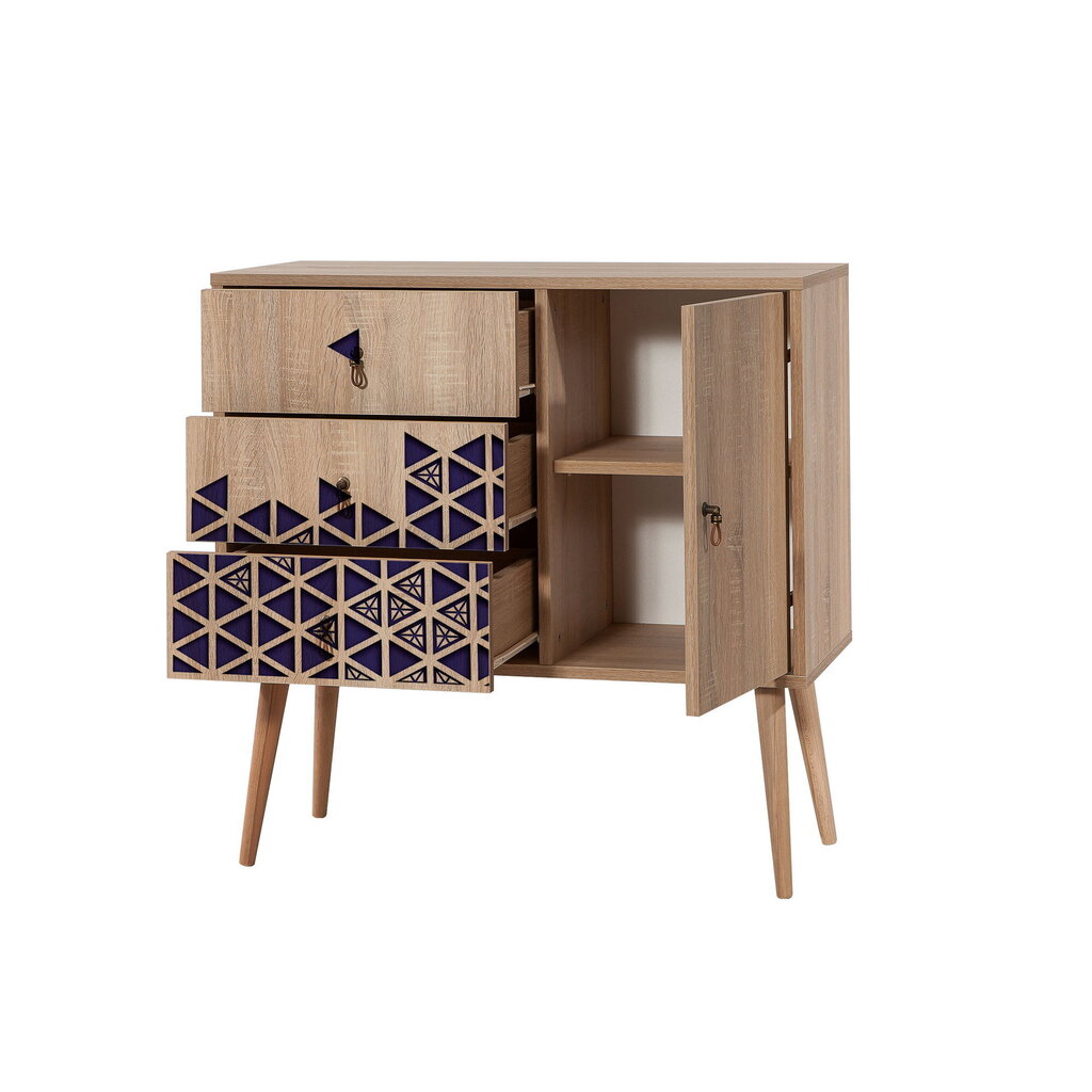 Kummut Kalune Design Dresser 3443, tamme värv/lilla hind ja info | Kummutid | hansapost.ee