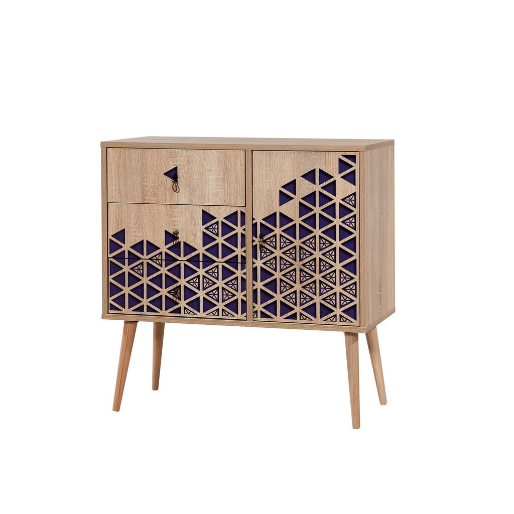 Kummut Kalune Design Dresser 3443, tamme värv/lilla hind ja info | Kummutid | hansapost.ee