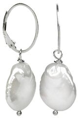 JwL Luxury Pearls Серебряные серьги с белым жемчугом справа JL0154 sJL0154 цена и информация | Серьги | hansapost.ee