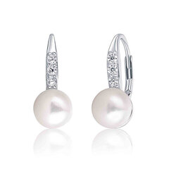 JwL Luxury Pearls Серебряные серьги с жемчугом и цирконами JL0601 sJL0601 цена и информация | Серьги | hansapost.ee
