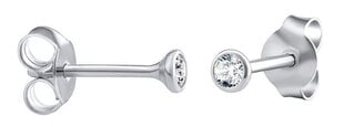 Silvego Серебряные серьги-гвоздики с цирконами Swarovski SILVEGO706025W sSL3468 цена и информация | Серьги  2.5 cm | hansapost.ee