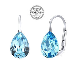 Silvego Серебряные серьги с голубыми кристаллами Swarovski ® SILVEGOVSW080E sSL3490 цена и информация | Серьги | hansapost.ee