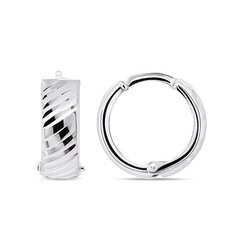 Brilio Silver Полосатые круглые серебряные серьги EA154W sBS1331 цена и информация | Серьги | hansapost.ee