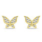 Kullatud kõrvarõngad tsirkooniumiga naistele Brilio Silver Butterfly EA632Y sBS2850 цена и информация | Kõrvarõngad | hansapost.ee
